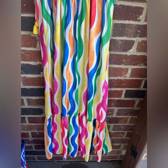 Flying Tomato Classic Love Rainbow Maxi Dress Size Large - Picture 6 of 10